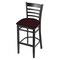 Holland Bar Stool Co 30" Bar Stool, Black Finish, Canter Bordeaux Seat 314030Blk005 - alternate 1